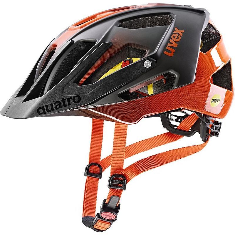 Uvex Quatro Casco Bici Unisex | All Mountain, Taglia 56-61 Cm, Visiera Regolabile, Chiusura Monomatic